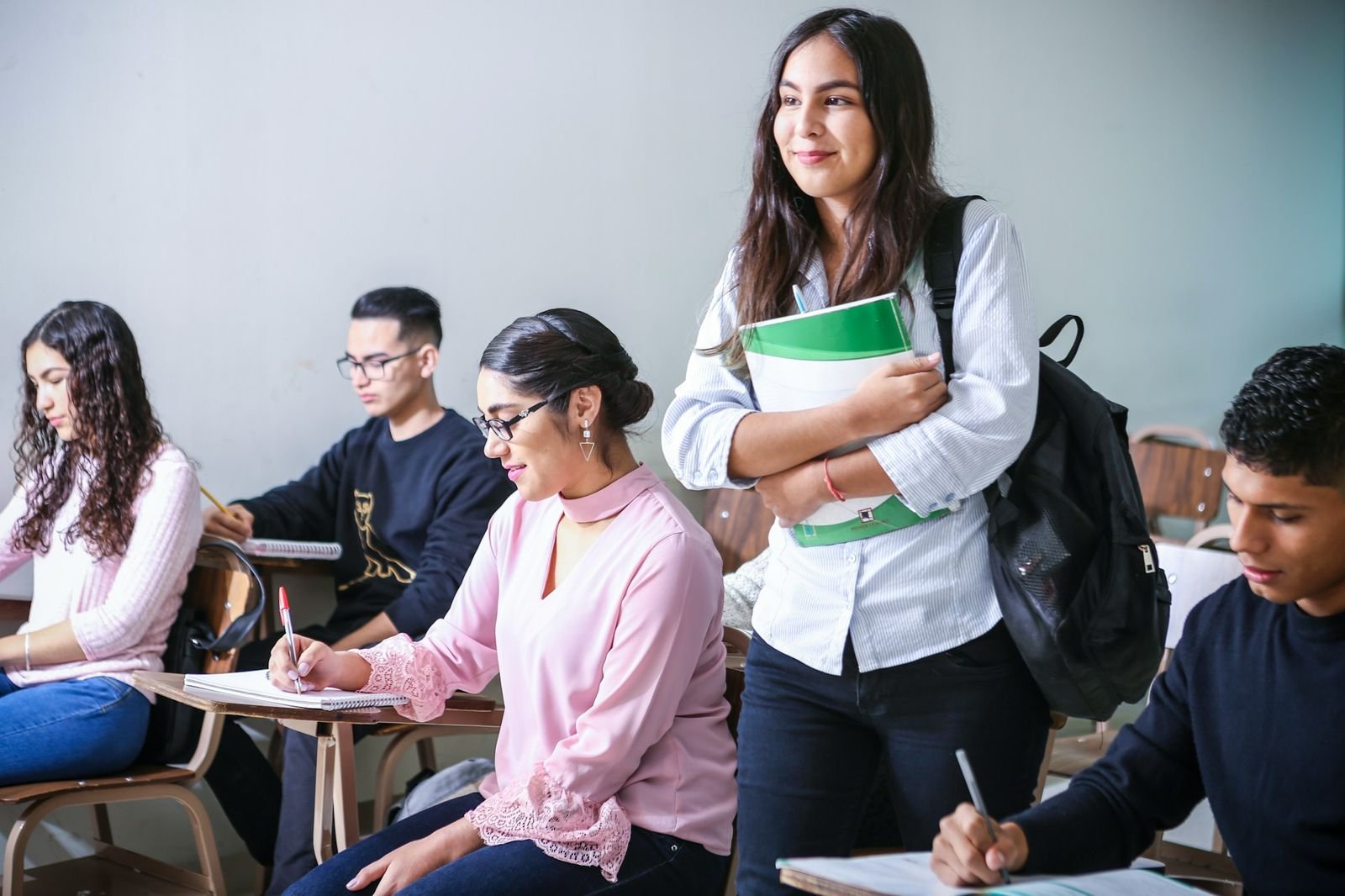 Trainees in a vocational classroom
